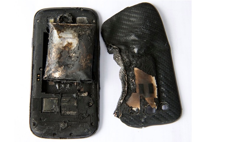 сгоревший Galaxy S4
