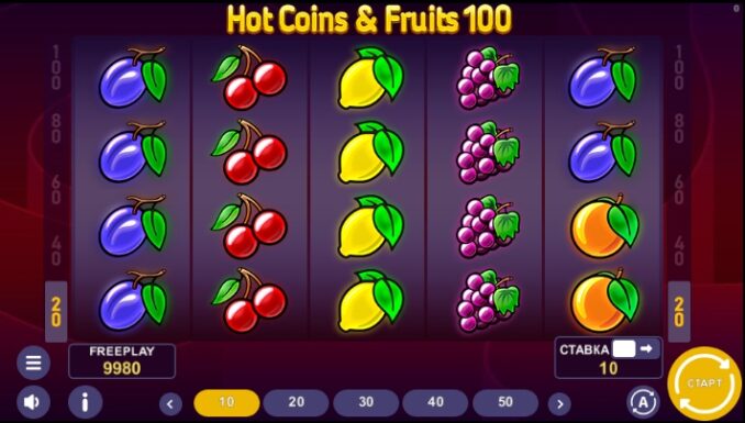 Hot Coins & Fruits 100